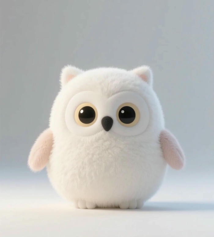 hình chibi con vật mèo trắng