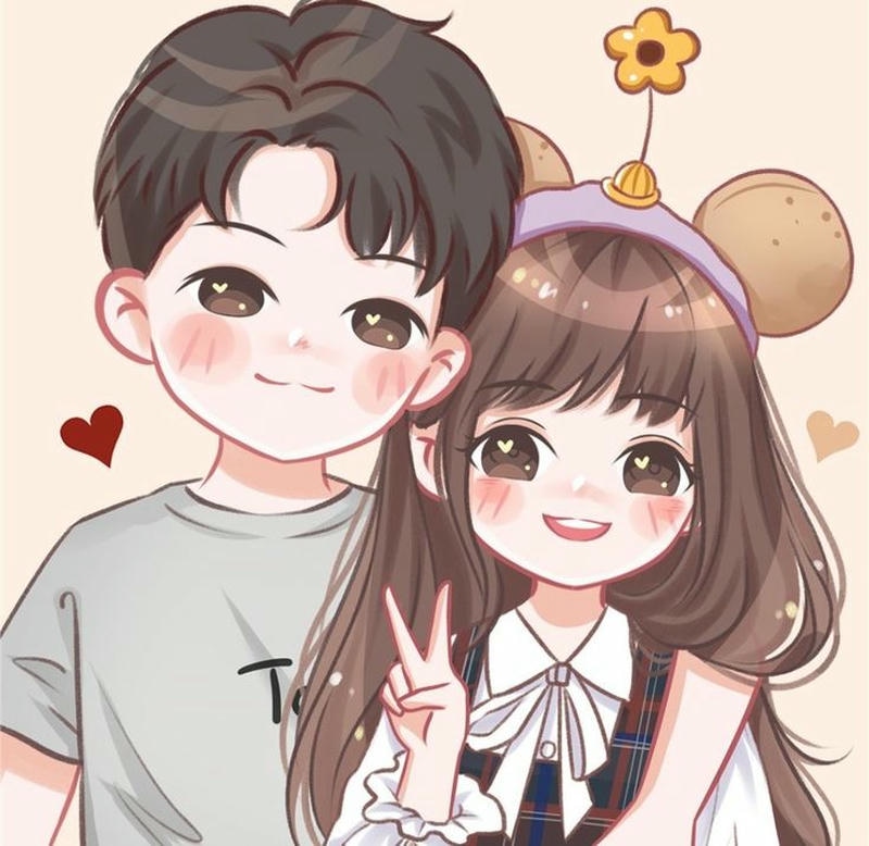 hình chibi đôi