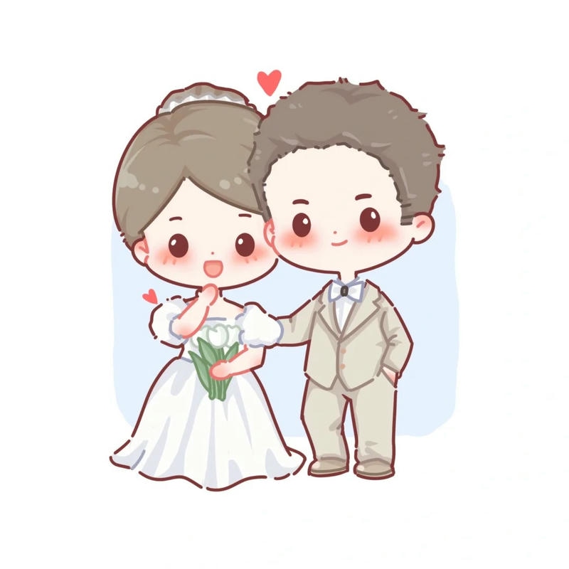 hình cưới chibi