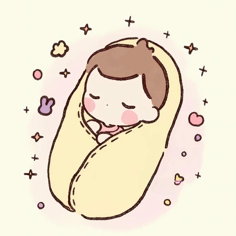 hình em bé chibi mới đẻ