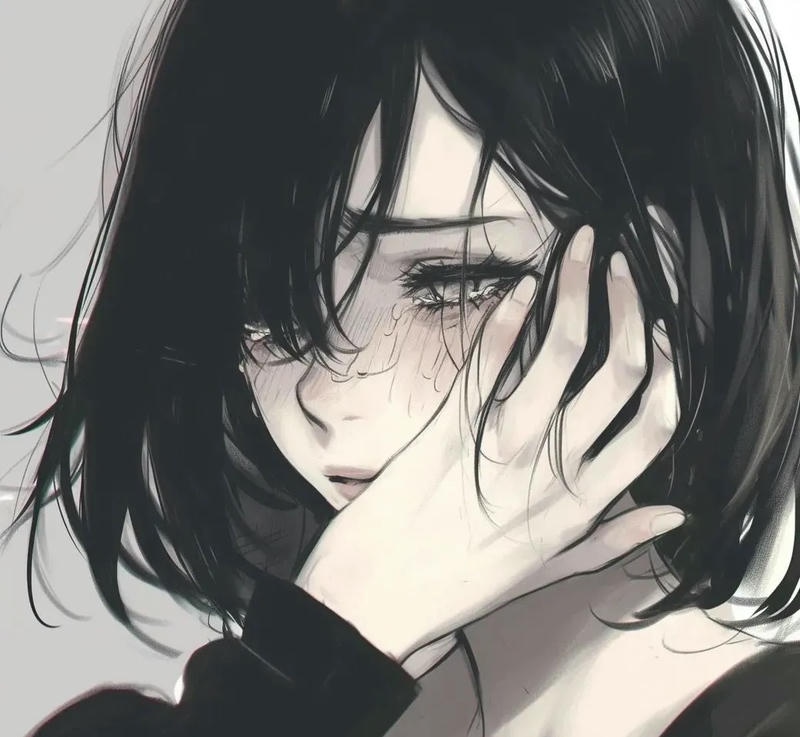 hình nền anime nữ buồn