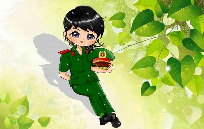 nu cong an chibi