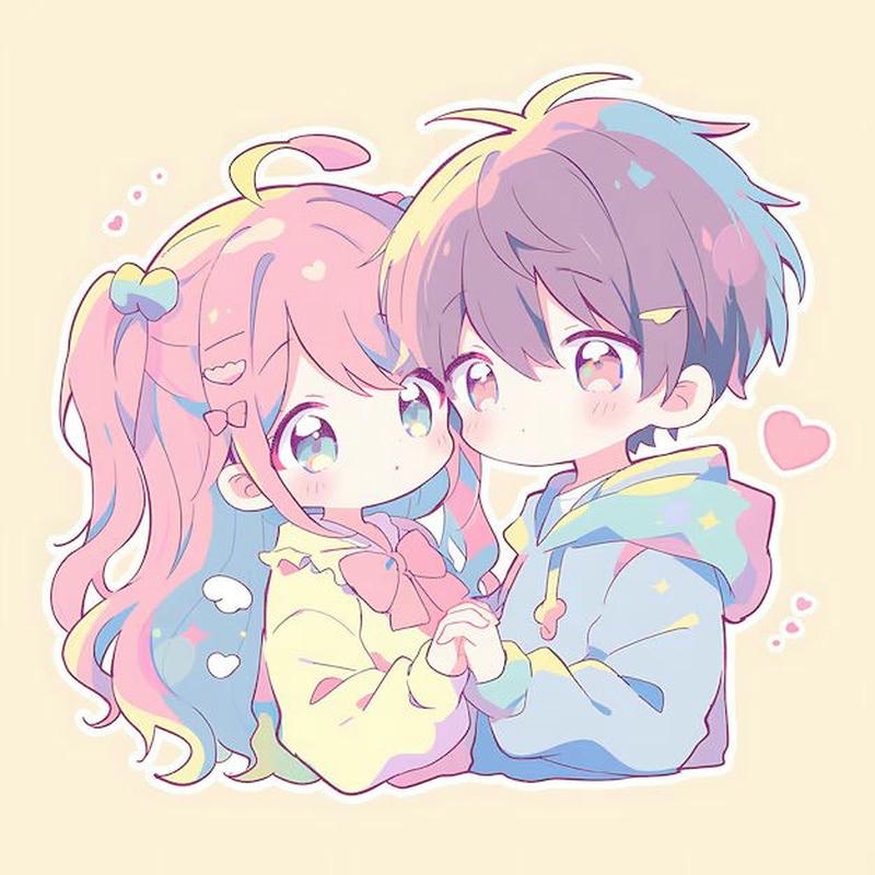 vẽ cặp đôi chibi