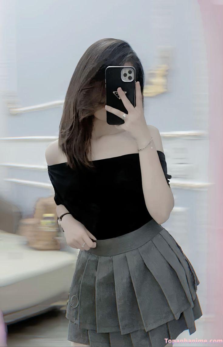 Xinh gái che mặt ảnh