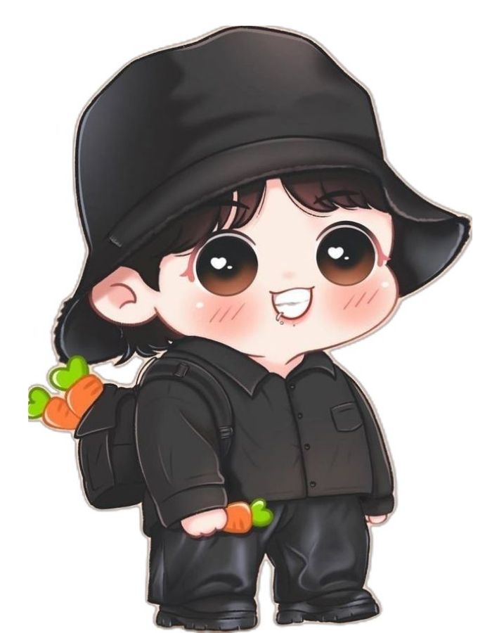 ảnh BTS chibi đơn giản nhưng cute