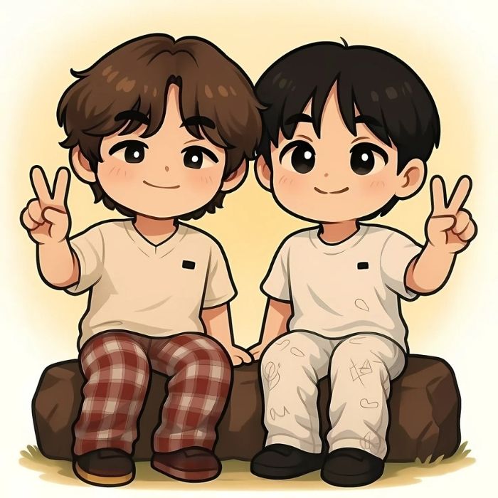 ảnh BTS chibi siêu cấp đáng yêu
