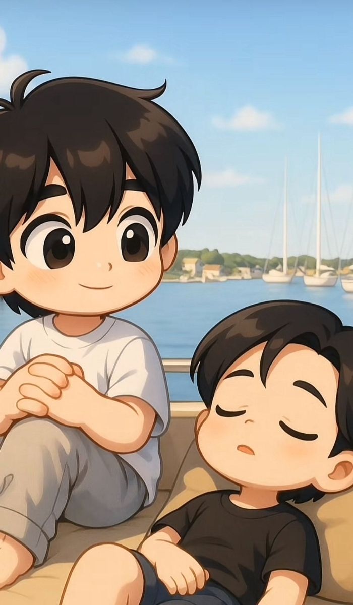 ảnh BTS chibi với hình nền pastel