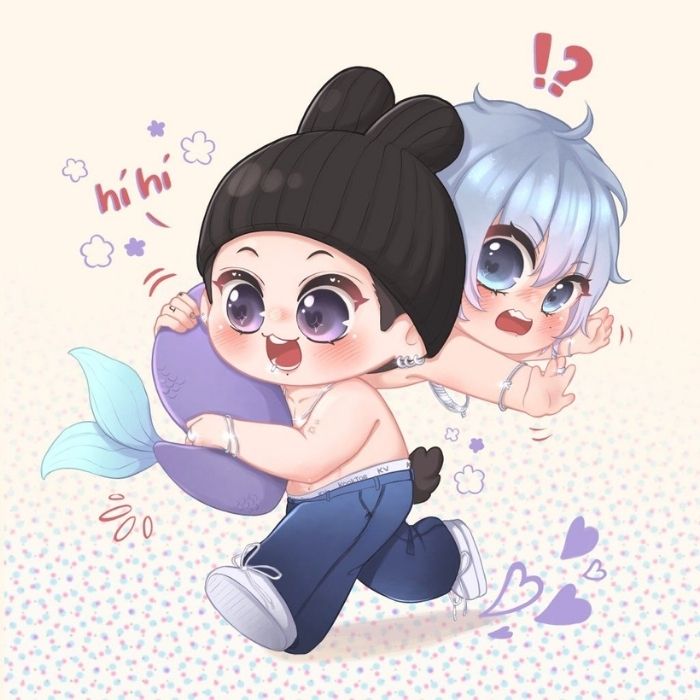 ảnh Vkook chibi siêu phẩm 4k