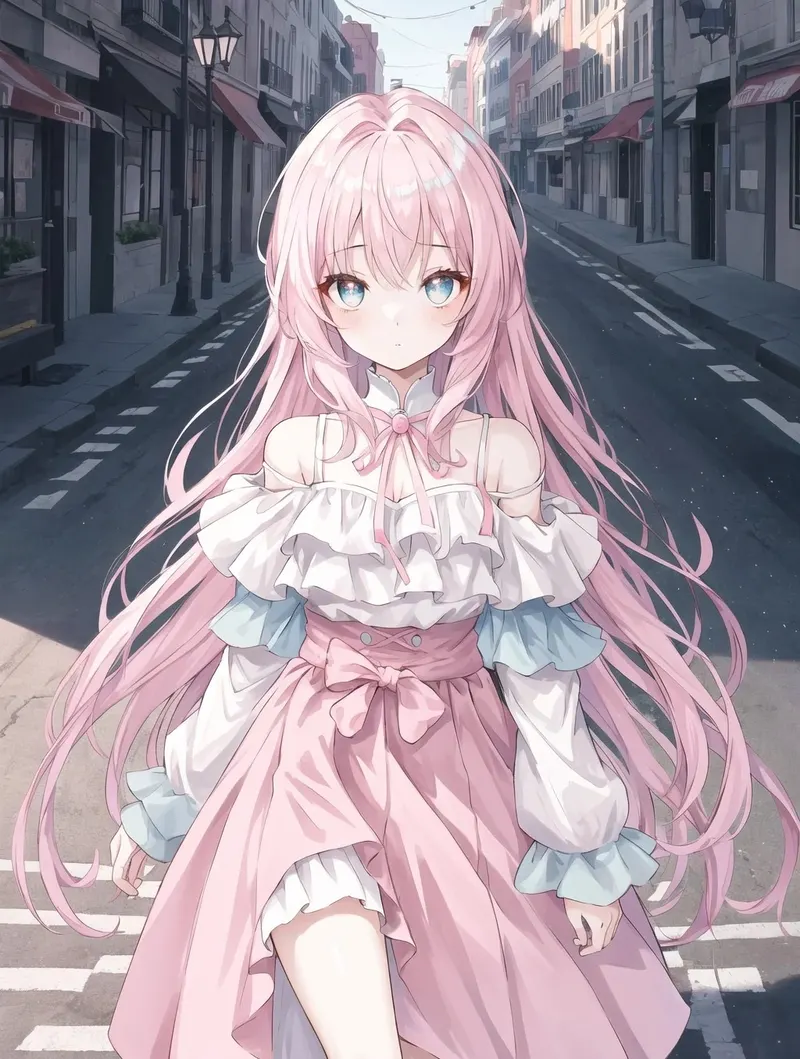 ảnh anime màu hồng 10