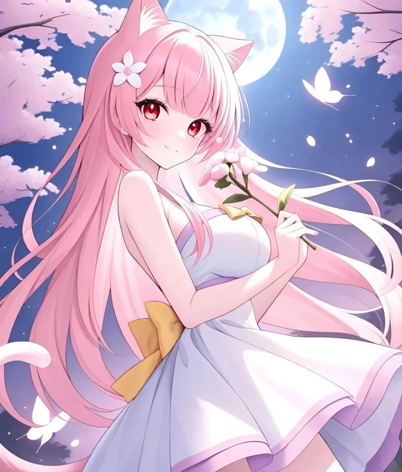 ảnh anime màu hồng 11