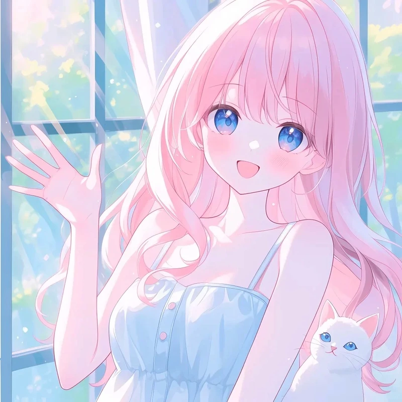 ảnh anime màu hồng 17