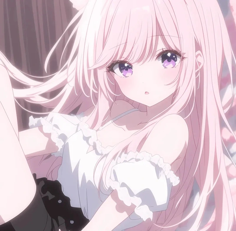 ảnh anime màu hồng 2