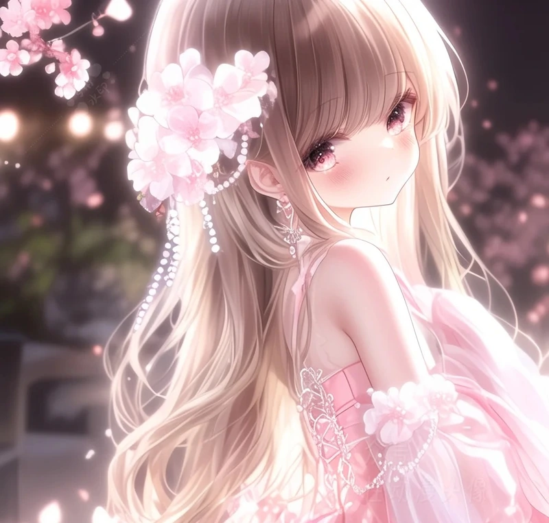 ảnh anime màu hồng 32