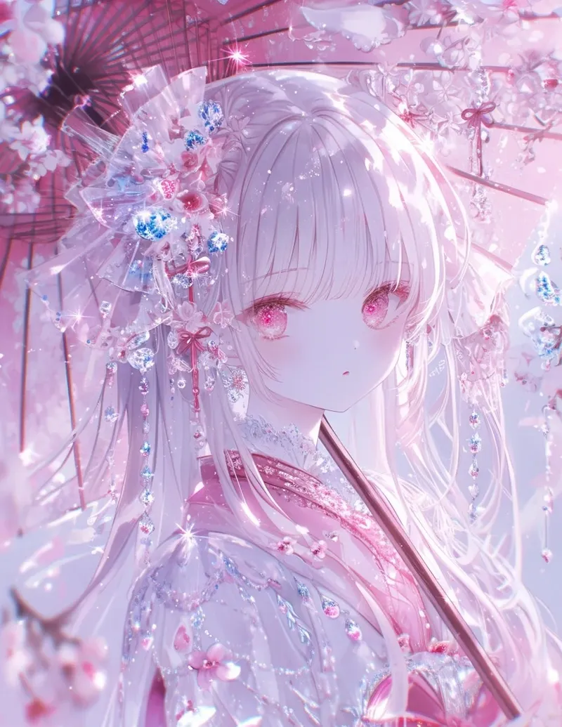 ảnh anime màu hồng 5