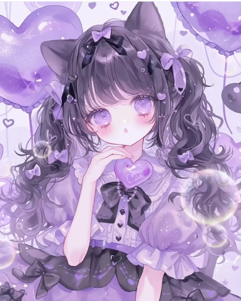 ảnh anime màu tím 10