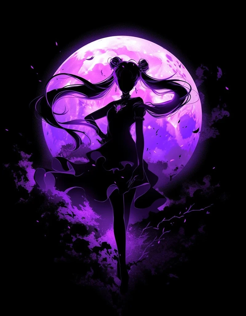 ảnh anime màu tím 13