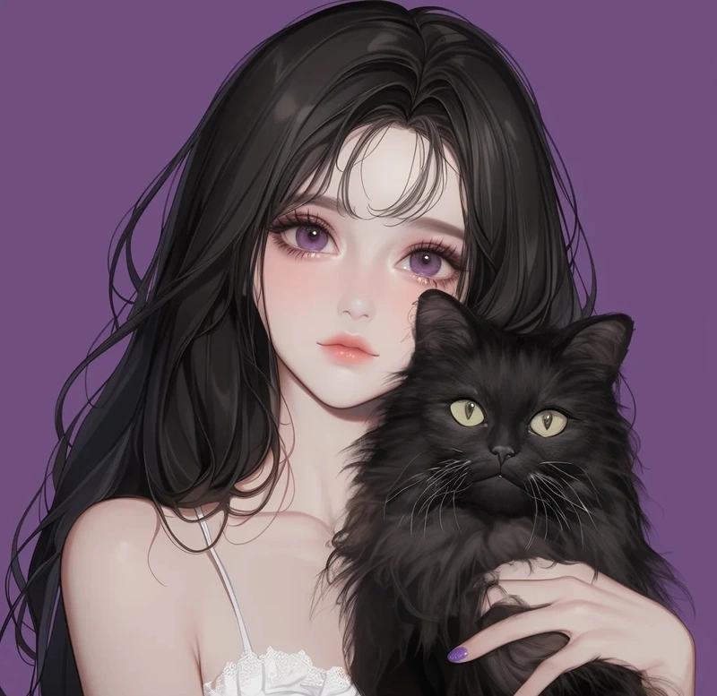 ảnh anime màu tím 22