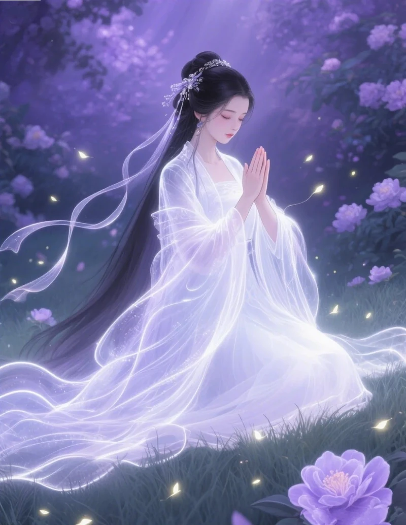 ảnh anime màu tím 27