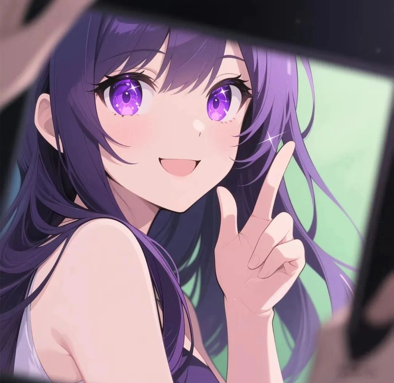 ảnh anime màu tím 7