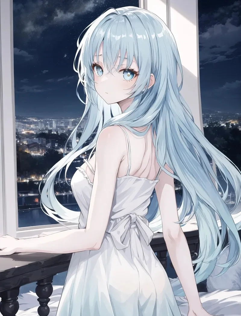 ảnh anime màu xanh dương 1