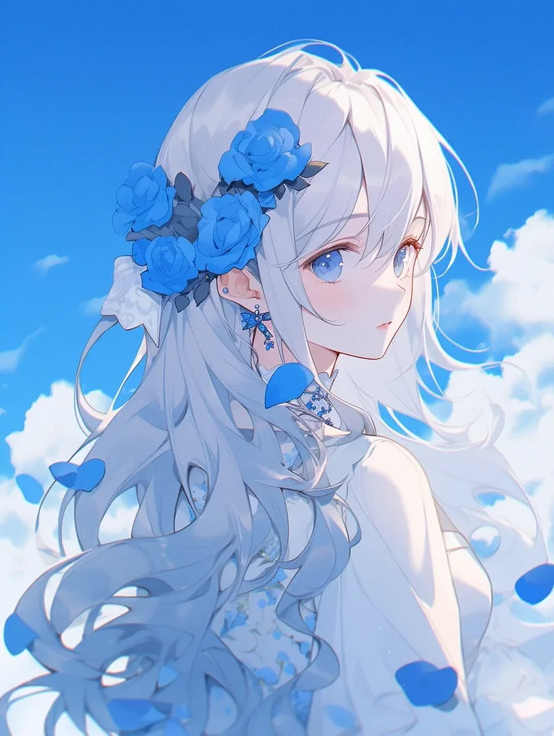 ảnh anime màu xanh dương 10