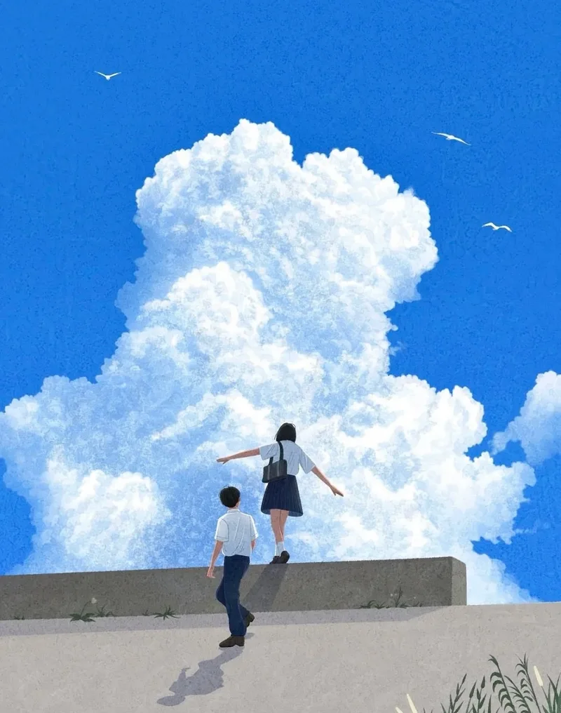 ảnh anime màu xanh dương 14