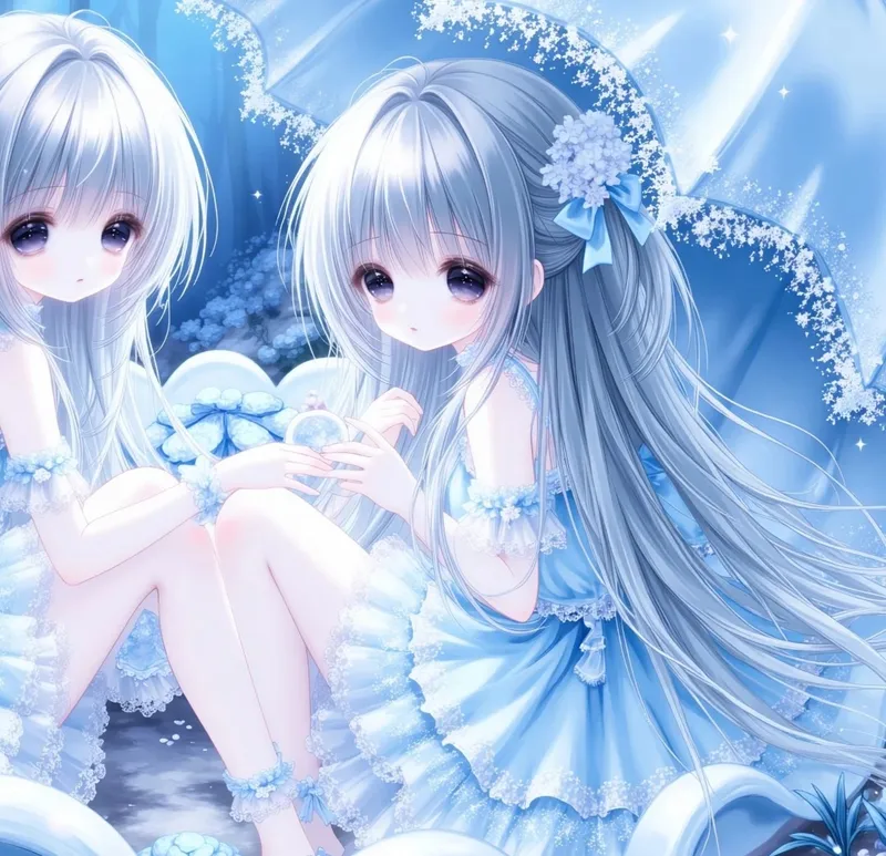ảnh anime màu xanh dương 18