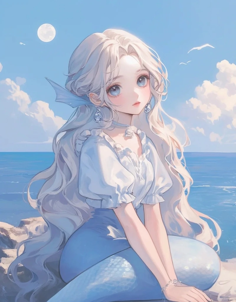 ảnh anime màu xanh dương 30