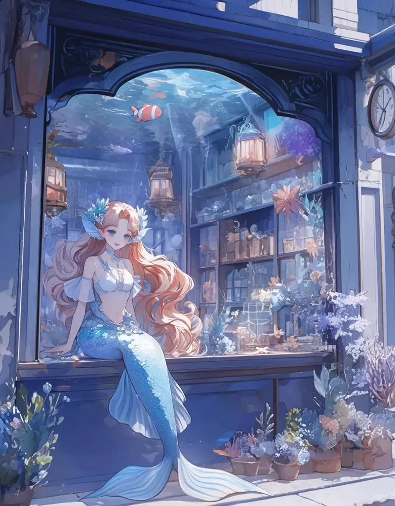 ảnh anime màu xanh dương 31