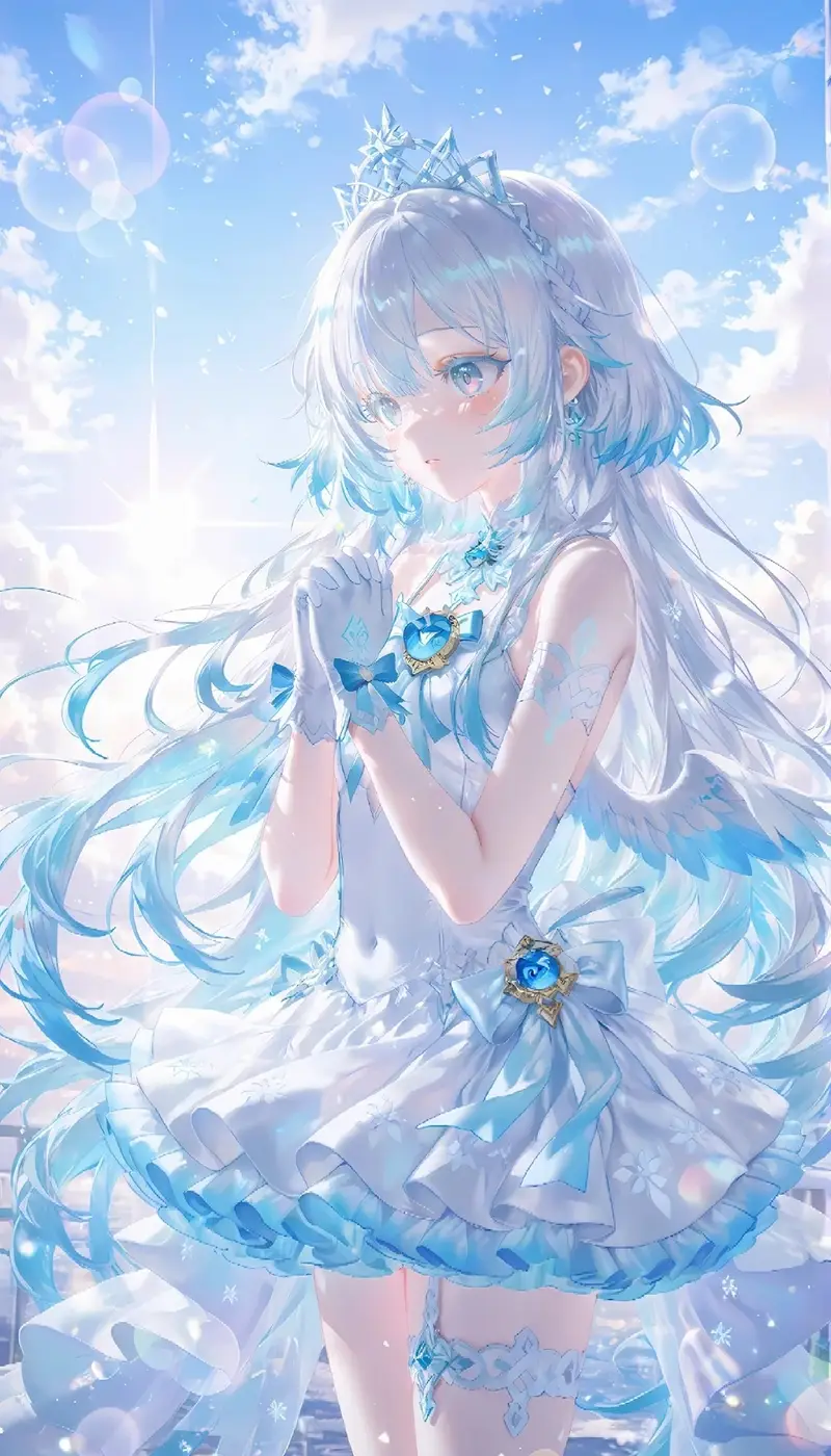 ảnh anime màu xanh dương 32