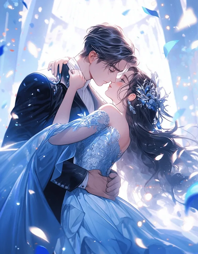 ảnh anime màu xanh dương 33