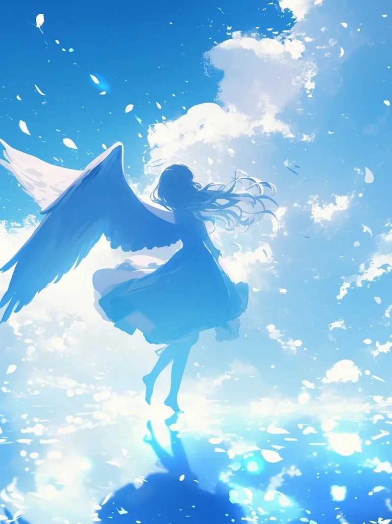 ảnh anime màu xanh dương 4