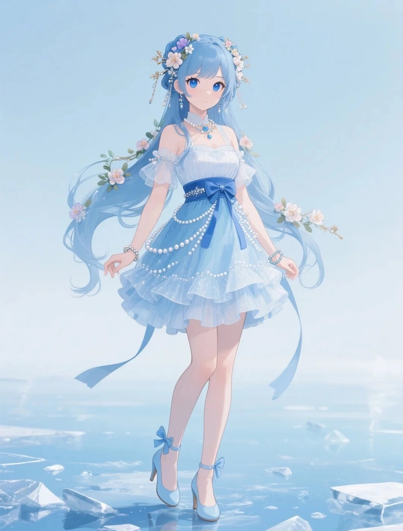 ảnh anime màu xanh dương 9