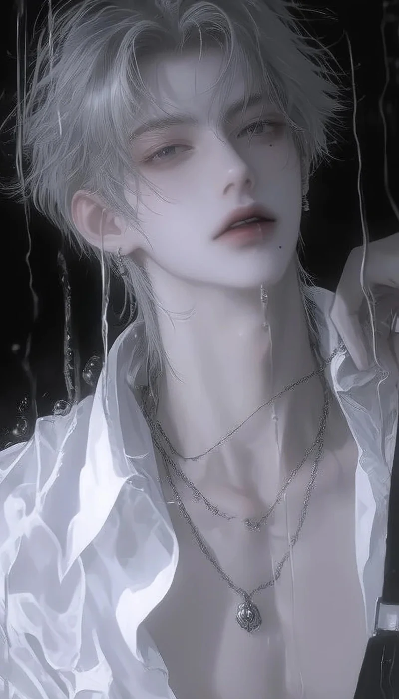 ảnh anime nam tóc trắng 26