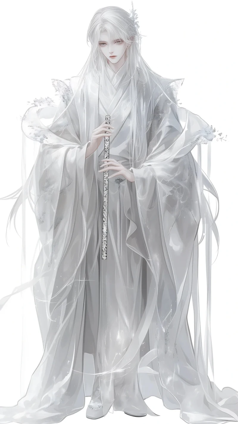 ảnh anime nam tóc trắng 28