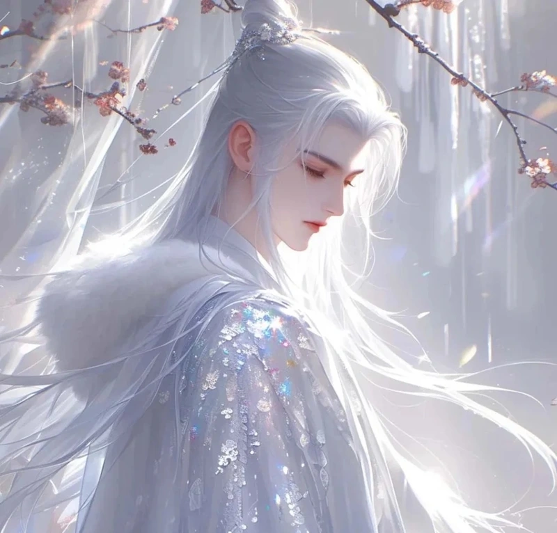 ảnh anime nam tóc trắng 37(1)