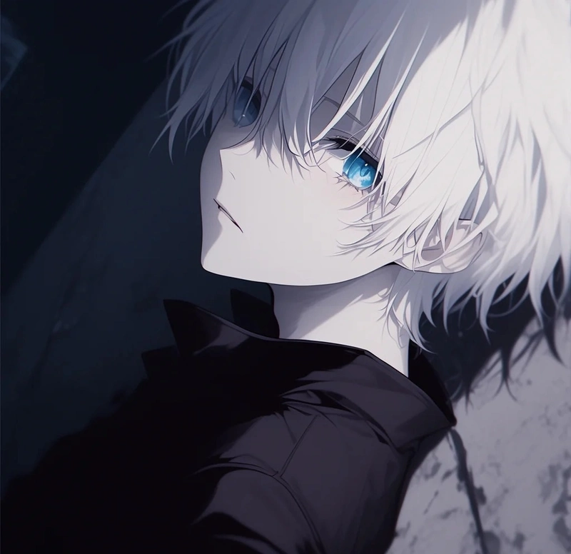 ảnh anime nam tóc trắng 41