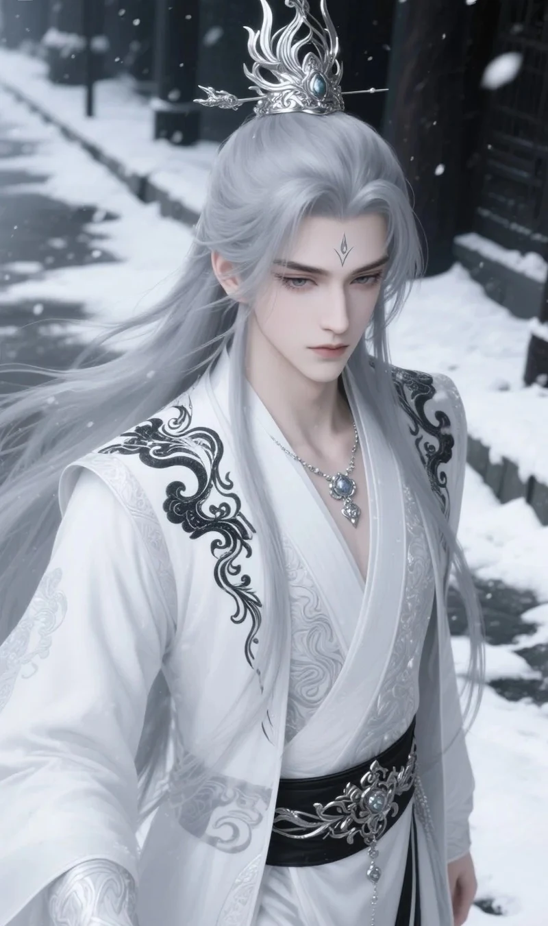 ảnh anime nam tóc trắng 44