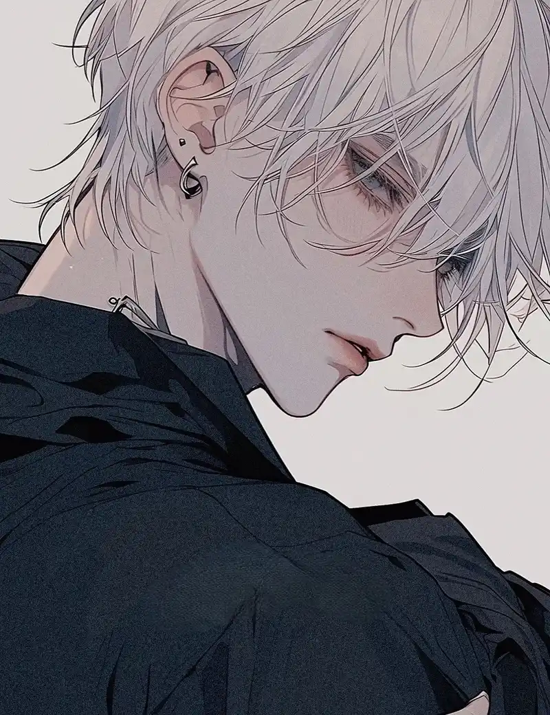 ảnh anime nam tóc trắng 47