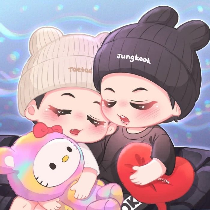 ảnh chibi Vkook cực dễ thương