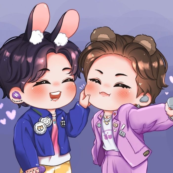 ảnh chibi tình cảm Vkook