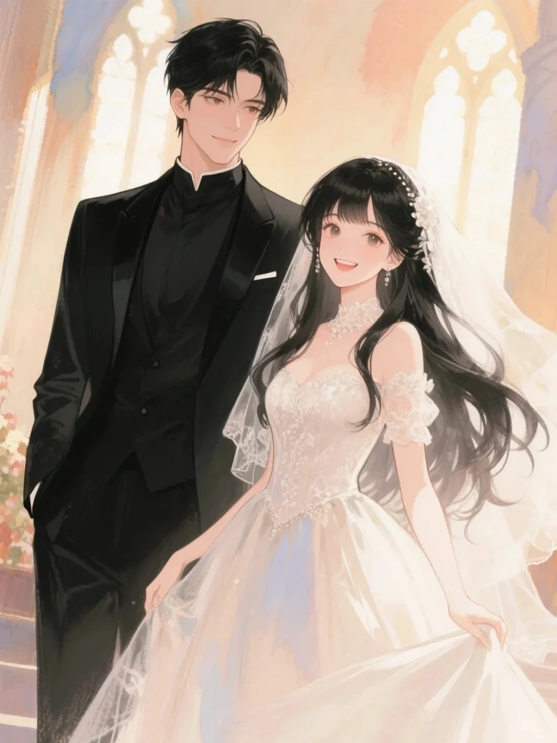 ảnh cô dâu chú rể anime 11