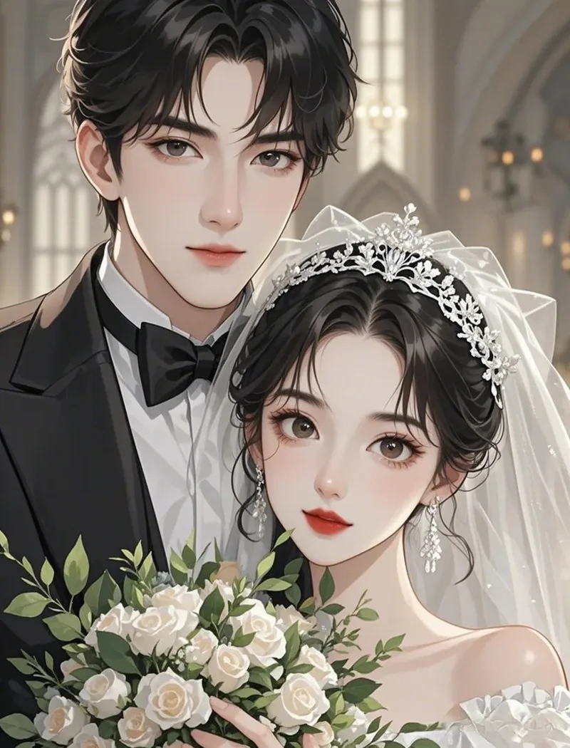 ảnh cô dâu chú rể anime 29