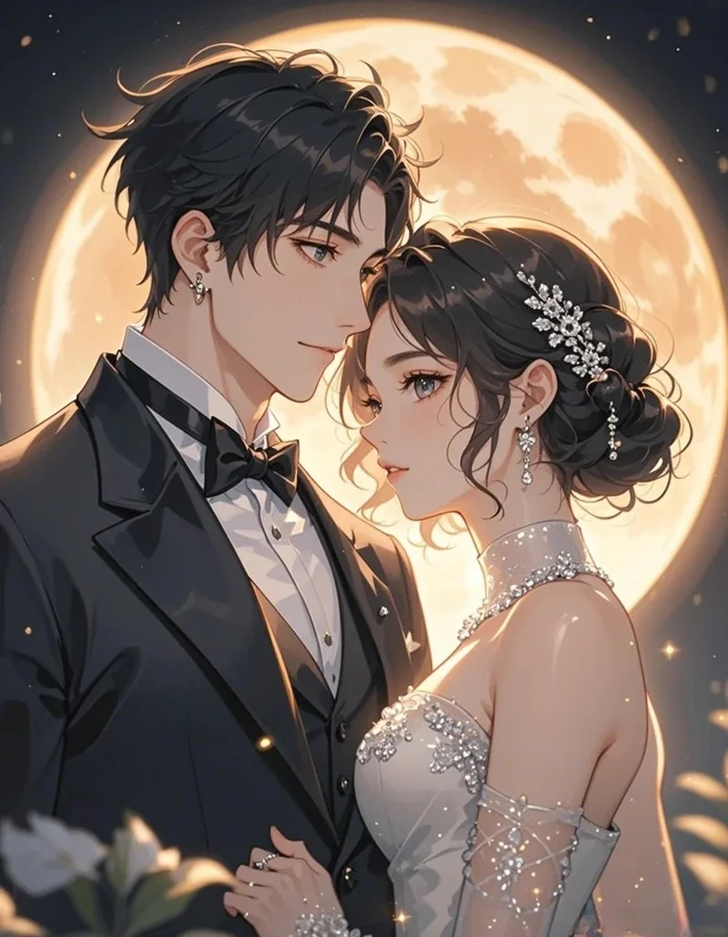ảnh cô dâu chú rể anime 32