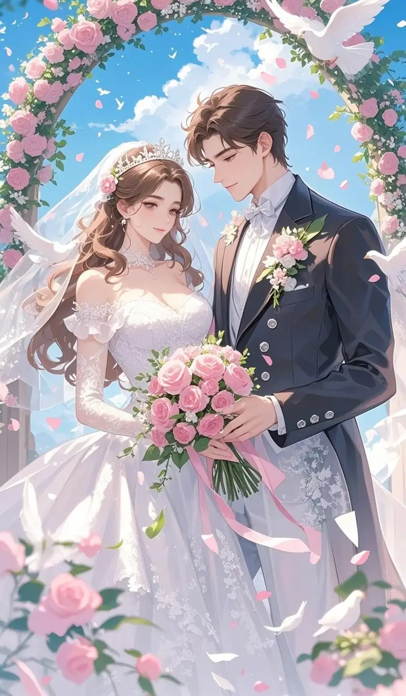 ảnh cô dâu chú rể anime 40