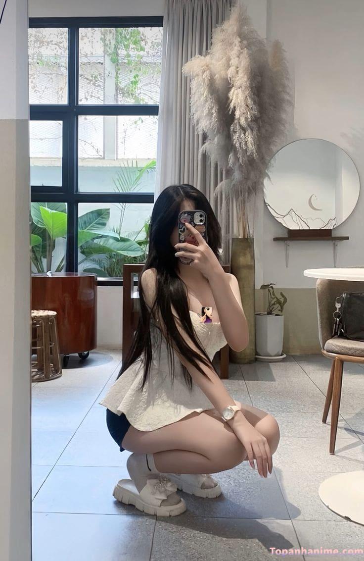 ảnh gái xinh che mặt