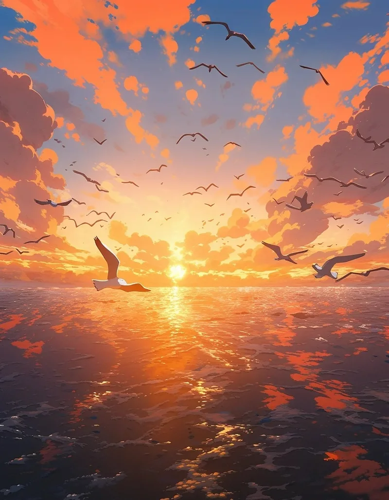 ảnh hoàng hôn anime 11
