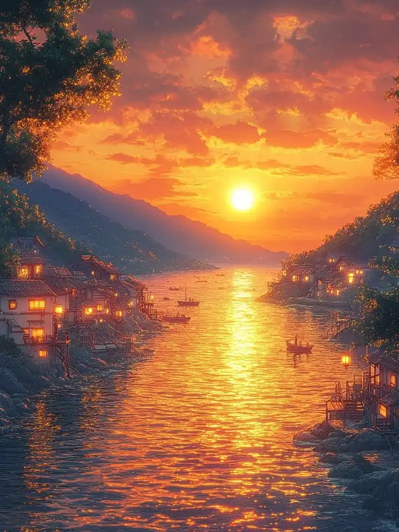 ảnh hoàng hôn anime 26