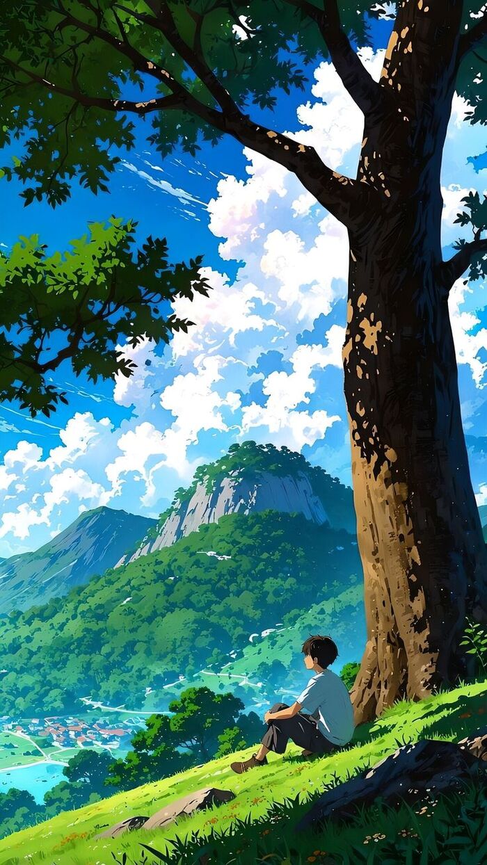 ảnh thiên nhiên anime 4k ban đêm