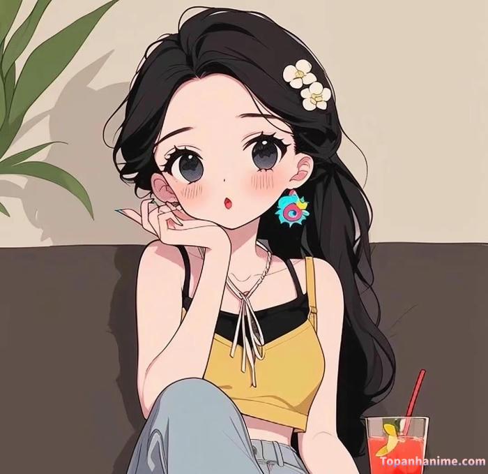 avatar anime nữ sáng